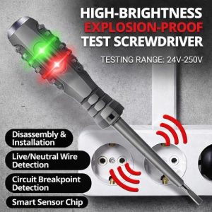 Electrician High Torque LED Test Screwdriver Voltage Detector Pen with Smart Breakpoint Detection Tester Electrician High Torque LED Test Screwdriver Voltage Detector Pen with Smart Breakpoint Detection Tester